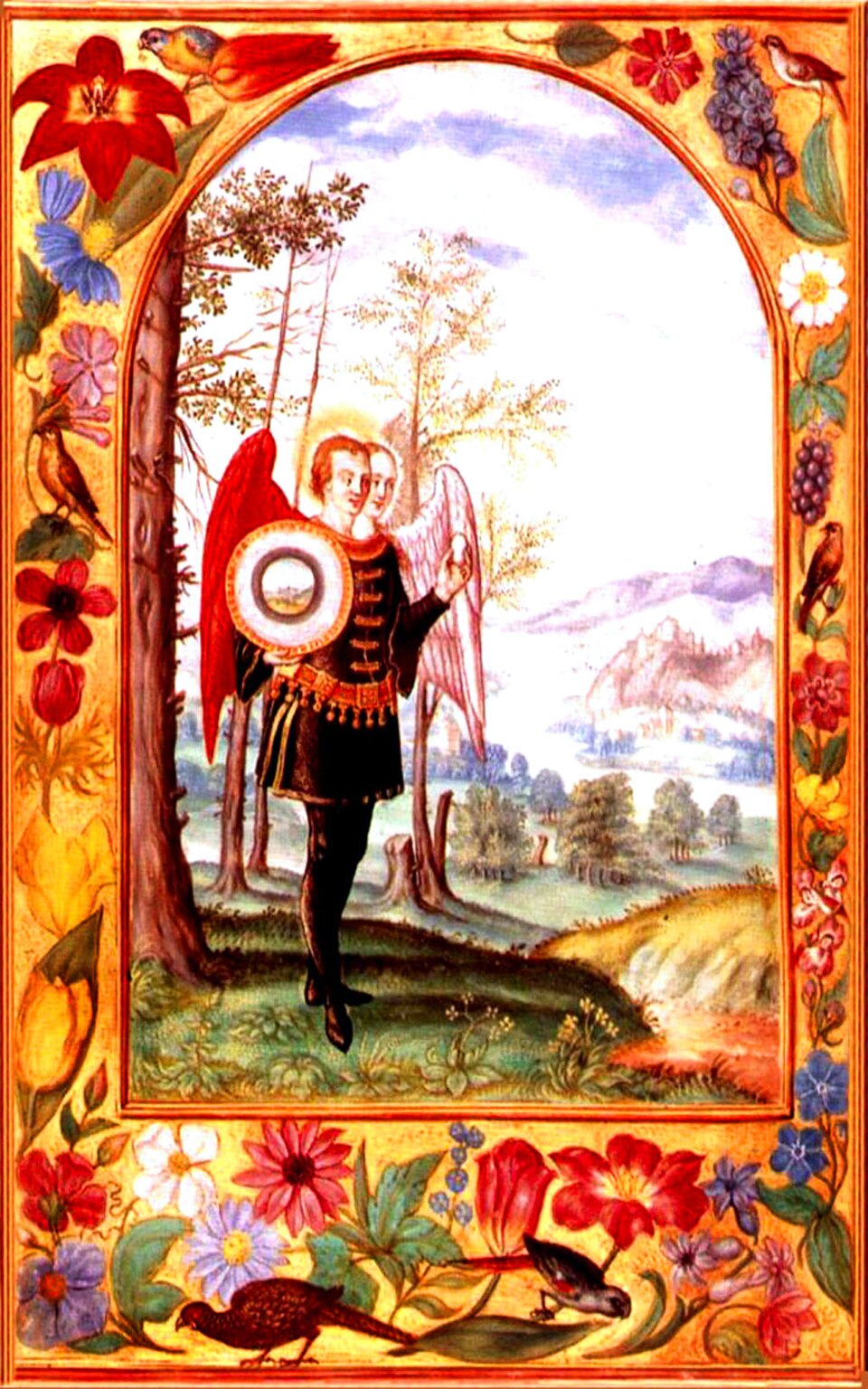 Hermafrodyta z jajem filozoficznym, „Splendor Solis”, 1582, British Library